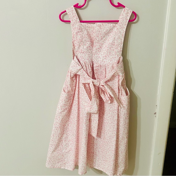 Edgehill Collection White and Pink Pleated A-line Dress - Picture 5 of 7